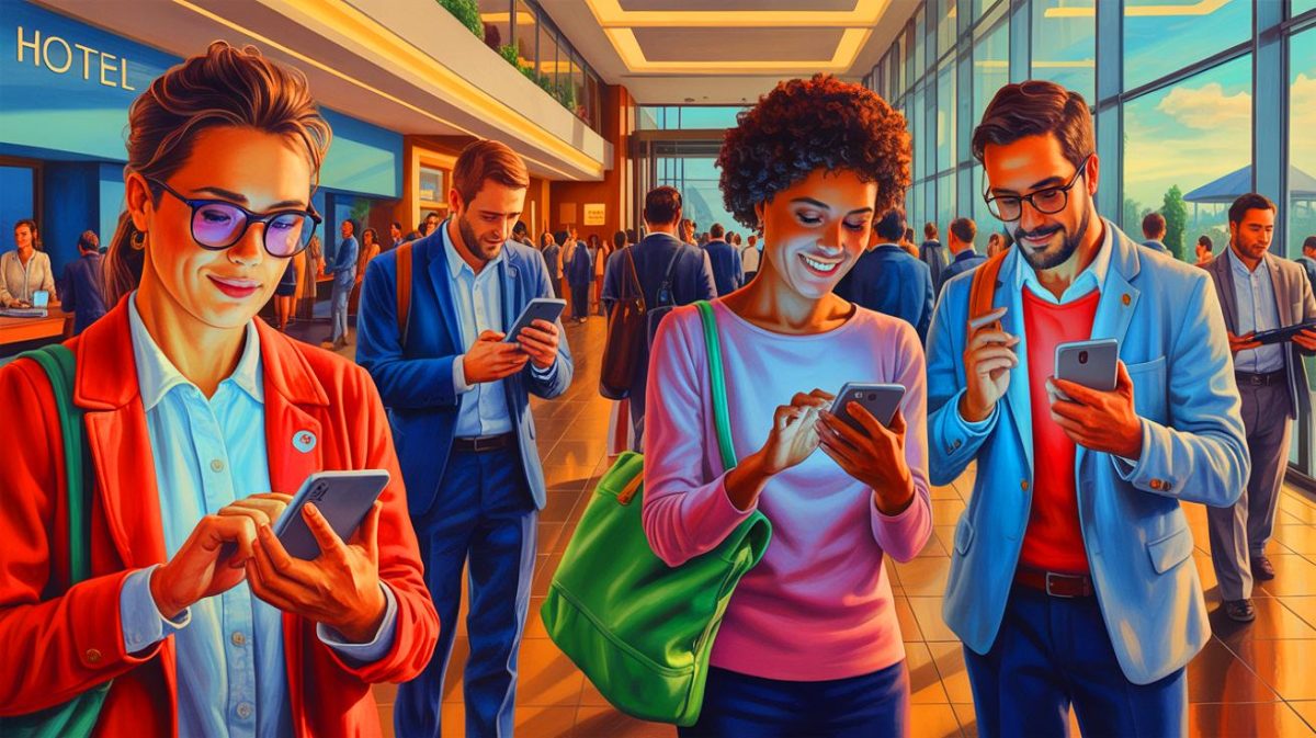 Illustration von der rechtlichen und technologischen Zukunft von Buchungsplattformen im digitalen Reisegeschäft.