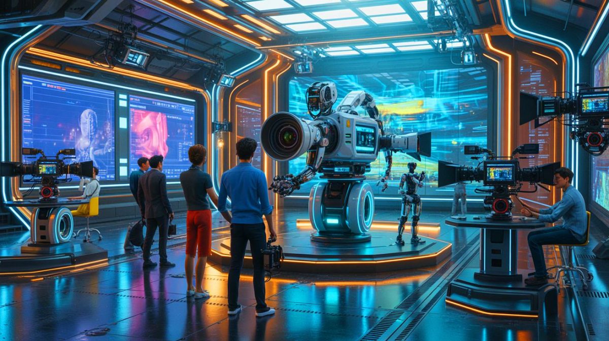 Googles Veo 3 im Test: Revolutioniert diese „bahnbrechende KI-Technologie“ die Art, wie wir Videos erleben in Deutschland? Illustration von der Integration von KI-Technologie in die Filmproduktion durch Googles Veo 3.