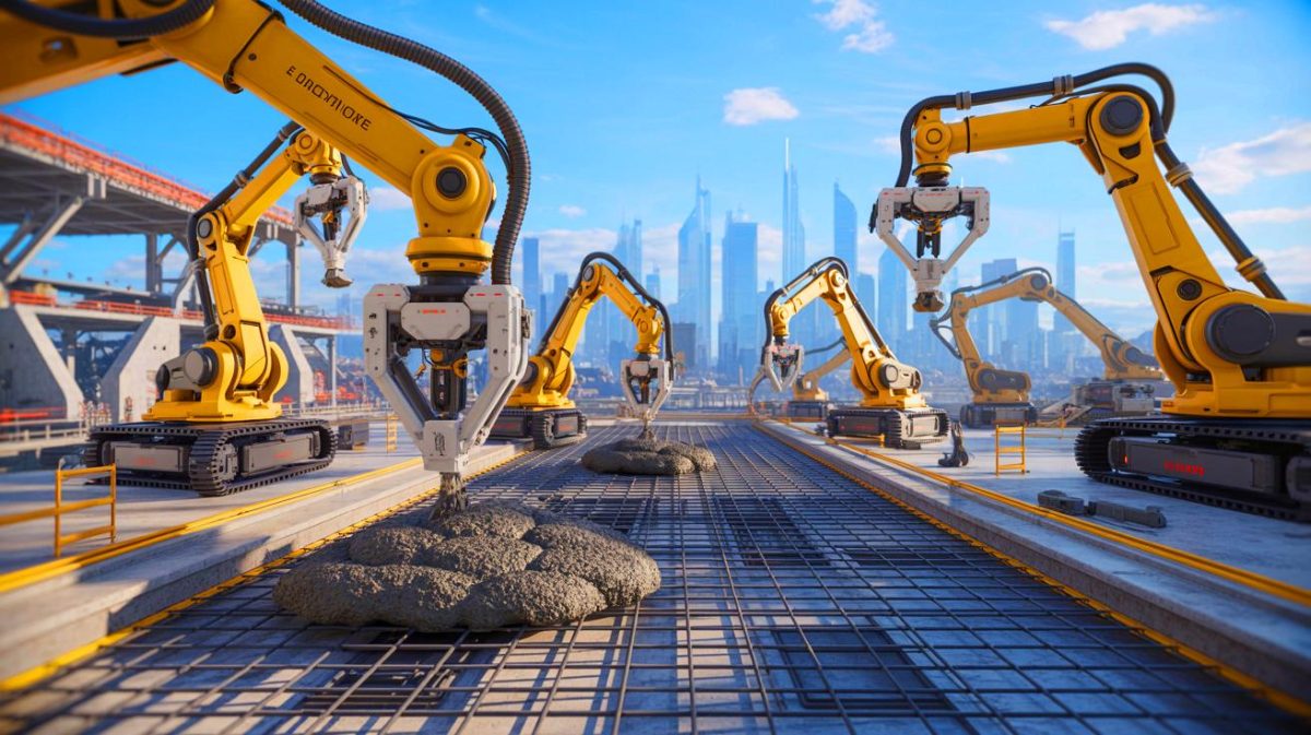 Wie die Römer nur besser: „Eine Revolution im Bauwesen“ mit selbstheilendem Beton der KI und Klimaschutz als Spielveränderer Illustration von der Entwicklung nachhaltiger Baumaterialien durch künstliche Intelligenz.