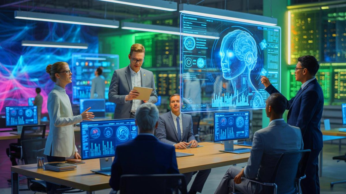„OpenAI-Chef entlässt 100 Mitarbeiter wegen ChatGPT-Fehlern“: Sam Altman warnt vor blindem Vertrauen in KI-Entscheidungen, die fatale Folgen haben können Illustration von der Diskussion um die Rolle von Künstlicher Intelligenz in der modernen Gesellschaft.