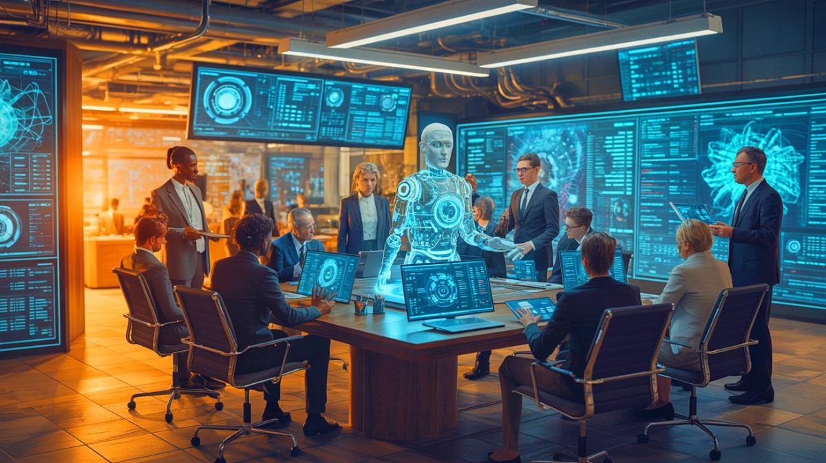 Apple wegen KI-Training verklagt: ‚Unsere Daten wurden missbraucht‘, während das Urheberrecht auf dem Prüfstand steht Illustration von Künstlicher Intelligenz und Urheberrechtsfragen in der Technologiebranche.