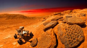 Mars-Sensation: Perseverance Entdeckt Hinweise Auf Leben – Wissenschaftler In Aufruhr Über Diese Unfassbare Enthüllung Illustration von der Entdeckung potenzieller Lebensspuren auf dem Mars durch den Rover Perseverance.