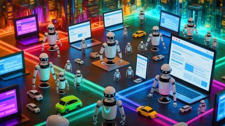 Bot-Invasion explodiert: Diese unsichtbare Gefahr zerstört Ihre Online-Erfahrung und kostet Sie täglich Nerven! Illustration von der Dominanz automatisierter Bot-Traffic im Internet und deren Auswirkungen auf Geschäftsmodelle.